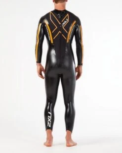 2XU P:1 Propel Lange Mouw Wetsuit Zwart/oranje Heren -Zwemartikelen Winkel mw4991c blk flo 003 1
