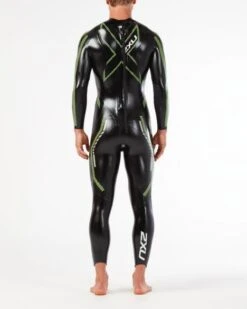 2XU Propel Pro Lange Mouw Wetsuit Zwart/groen Heren -Zwemartikelen Winkel mw5124c blk ngg 003