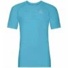 Odlo Essential Seamless Hardloopshirt Korte Mouw Blauw Heren -Zwemartikelen Winkel odlo essential seamles hardloopshirt kortemouw blauw heren 364472 01
