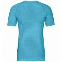 Odlo Essential Seamless Hardloopshirt Korte Mouw Blauw Heren -Zwemartikelen Winkel odlo essential seamles hardloopshirt kortemouw blauw heren 364472 02