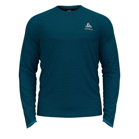 Odlo Run Easy Warm Millennium Element Hardloopshirt Lange Mouw Blauw Heren 3 Odlo Run Easy Warm Millennium Element Hardloopshirt Lange Mouw Blauw Heren