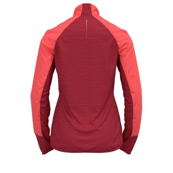 Odlo Run Easy Warm Hybrid Hardloopjack Roze Dames 4 Odlo Run Easy Warm Hybrid Hardloopjack Roze Dames - Afbeelding 2