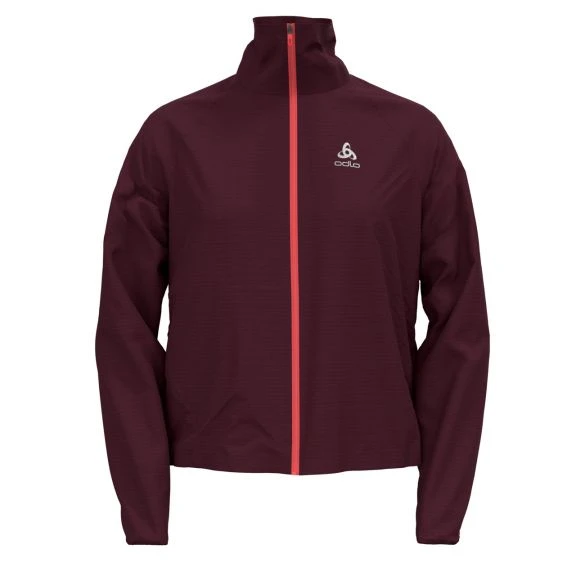 Odlo Zeroweight Hardloopjack Rood Dames