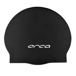 Orca Siliconen Badmuts Swim Cap Zwart -Zwemartikelen Winkel orca swim accessories swim cap black dva0tt01 01