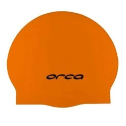 Orca Siliconen Badmuts Swim Cap Oranje -Zwemartikelen Winkel orca swim accessories swim cap orange dva0tt54 01