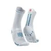 Compressport Pro Racing V4.0 High Cut Hardloopsokken Wit/blauw -Zwemartikelen Winkel pro racing socks v4 run high white fjord blue