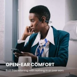 Shokz OpenComm Hoofdtelefoon Zwart -Zwemartikelen Winkel shokz koptelefoon opencomm c102bk 11