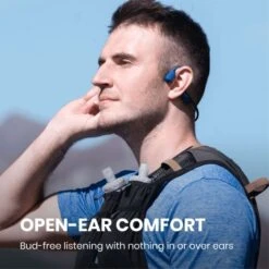 Shokz OpenRun Hoofdtelefoon Blauw -Zwemartikelen Winkel shokz koptelefoon openrun s803bl 11