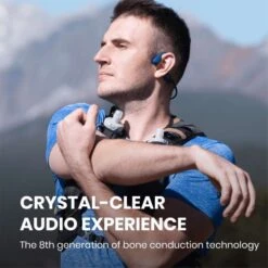 Shokz OpenRun Hoofdtelefoon Blauw -Zwemartikelen Winkel shokz koptelefoon openrun s803bl 13