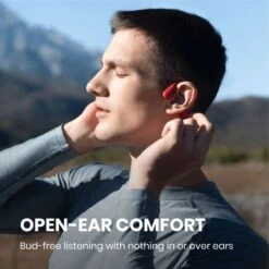 Shokz OpenRun Hoofdtelefoon Rood -Zwemartikelen Winkel shokz koptelefoon openrun s803rd 11