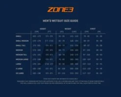 Zone3 Versa Swimrun Heren 2020 -Zwemartikelen Winkel sizing guides mens wetsuit 3