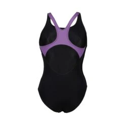 Arena Swim Pro Back Badpak Zwart/paars Dames -Zwemartikelen Winkel w swimsuit swim pro back graphic black lavanda 02