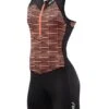 2XU Active Mouwloos Trisuit Zwart/oranje Dames 1 2XU Active Mouwloos Trisuit Zwart/oranje Dames -Zwemartikelen Winkel wt5546d blk shb 00 min
