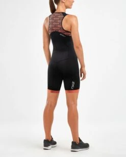 2XU Active Mouwloos Trisuit Zwart/oranje Dames -Zwemartikelen Winkel wt5546d blk shb 001