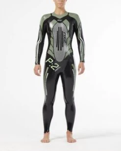 2XU P:2 Propel Lange Mouw Wetsuit Zwart/groen Dames -Zwemartikelen Winkel ww4993c blk mtg 004