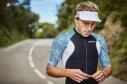 Zone3 Lava Long Distance Korte Mouw Tri Top Heren -Zwemartikelen Winkel zone tri tops lava long distance 011