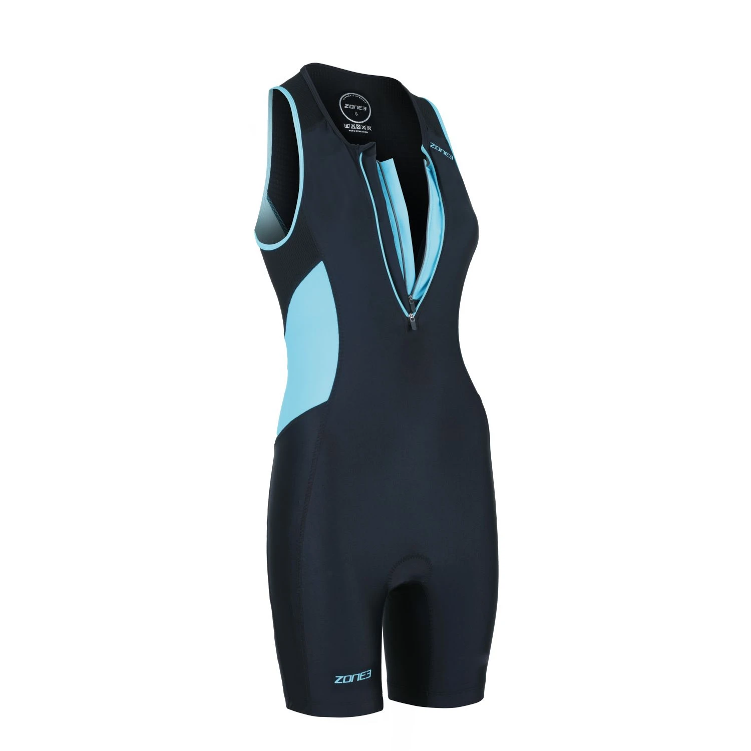 Zone3 Activate Trisuit Mouwloos Zwart/blauw Dames 3 Zone3 Activate Trisuit Mouwloos Zwart/blauw Dames